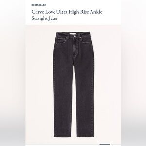 Abercrombie & Fitch curve love ultra-high rise ankle straight Jean